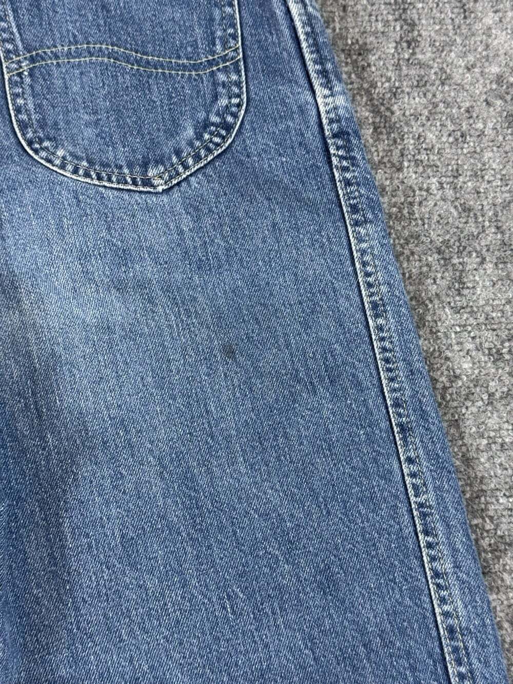 Vintage 80s Lee Talon Zipper Denim Straight Jeans Regular Fit Distressed Size 24 - Picture 7 of 10